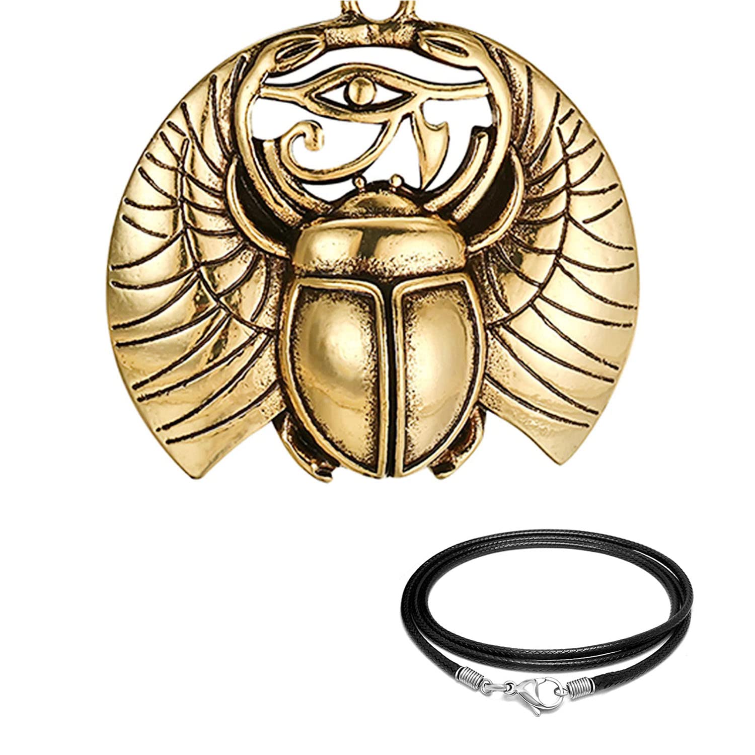Amazon.co.jp: 古代エジプトの翼のあるスカラベホルスペンダント